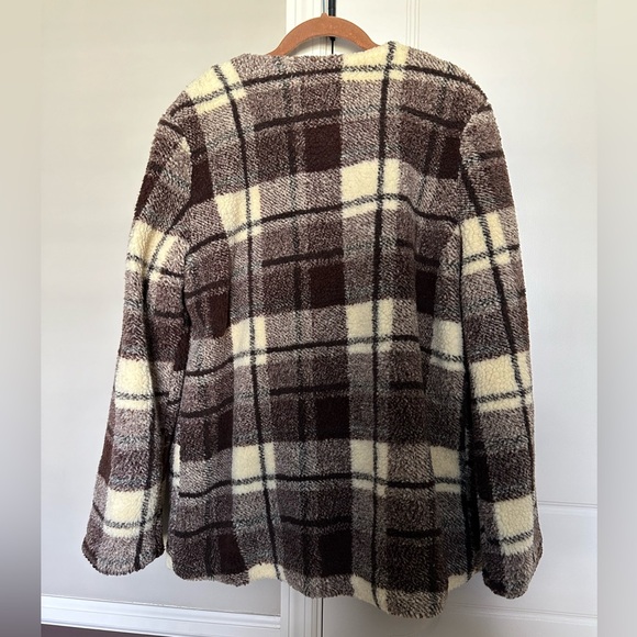 BOGO 🎉 🆕 Sanctuary Teddy Coat Sherpa Plaid Jacket - Picture 10 of 11